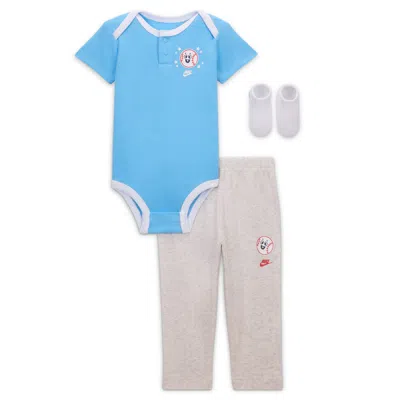 Nike Baby () 3-piece Multisport Mini Boxed Set In Blue