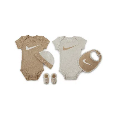 Nike Babies' 5-piece Gift Set In Brown