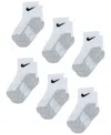 Nike Baby And Toddler Boys Or Girls Multi Logo Socks, Pack Of 6 In White