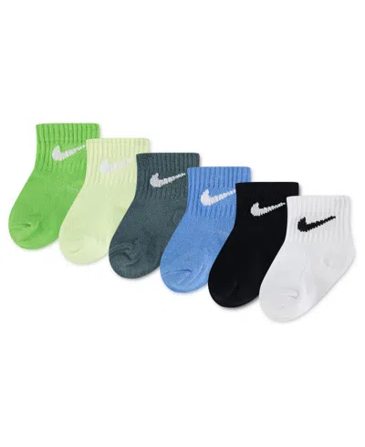 Nike Kids' Baby And Toddler Boys Or Girls Swoosh Ankle Socks, Pack Of 6 In Multi