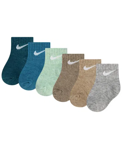 Nike Baby And Toddler Boys Or Girls Swoosh Ankle Socks, Pack Of 6 In Multi
