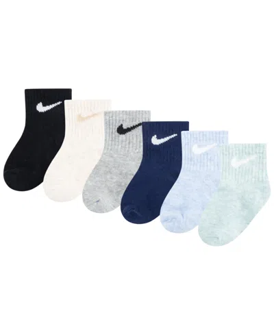 Nike Kids' Baby And Toddler Boys Or Girls Swoosh Ankle Socks, Pack Of 6 In Multi