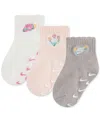 Nike Baby And Toddler Girls Floral Socks, Pack Of 3 In Sail