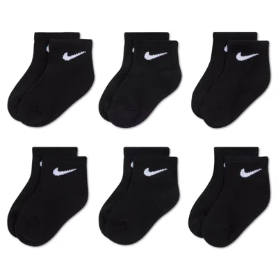 Nike Baby Ankle Socks (6 Pairs) In Black