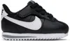 Nike Baby Black Cortez Easyon Sneakers In Black/white/cool Grey
