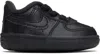 Nike Baby Black Force 1 Crib Pre-walkers In Black