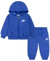 Nike Baby Boys 2-piece Club Fleece Hoodie And Pants Set In Blue
