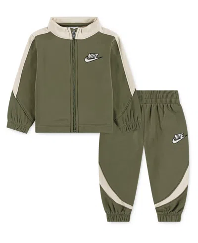 Nike Baby Boys 2-piece Propus Color Blocked Long Sleeve Jacket And Jogger Pants Set In Green