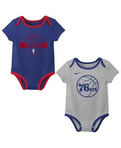 Nike Baby Boys And Girls 2-piece Philadelphia 76ers Bodysuit Set In Blue