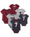 Nike Baby Boys And Girls 3-pack C.j. Stroud Houston Texans Name Number Bodysuit Set In Multi