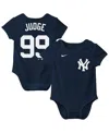 Nike Newborn & Infant  Aaron Judge Navy New York Yankees Name & Number Fuse Bodysuit In Blue