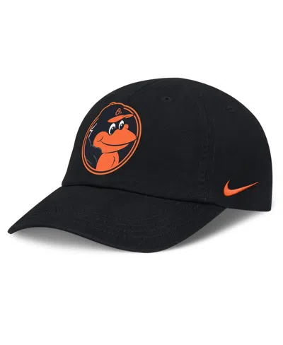 Nike Kids' Baby Boys And Girls Black Baltimore Orioles Mascot Club Flex Hat