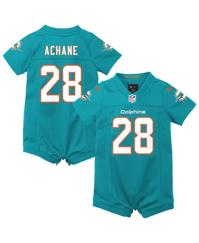 Nike Baby Boys' And Girls' De'von Achane V-neck Miami Dolphins Romper In Blue