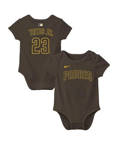Nike Baby Boys And Girls Fernando Tatis Jr. Brown San Diego Padres Name And Number Bodysuit