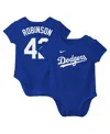 Nike Baby Boys And Girls Jackie Robinson Royal Los Angeles Dodgers Fuse Name Number Bodysuit In Royal