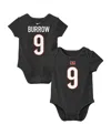 Nike Baby Boys And Girls Joe Burrow Black Cincinnati Bengals Player Name Number Bodysuit In Charcoal