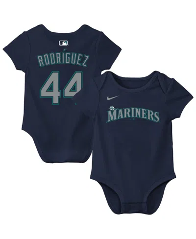 Nike Baby Boys' And Girls' Julio Rodriguez Navy Seattle Mariners Name Number Bodysuit In Blue