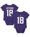 Nike Baby Boys And Girls Justin Jefferson Purple Minnesota Vikings Player Name Number Bodysuit In Purple