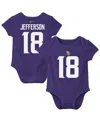 Nike Baby Boys And Girls Justin Jefferson Purple Minnesota Vikings Player Name Number Bodysuit In Blue