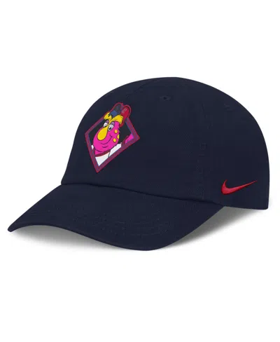 Nike Kids' Baby Boys And Girls  Navy Cleveland Guardians Mascot Club Flex Hat In Black