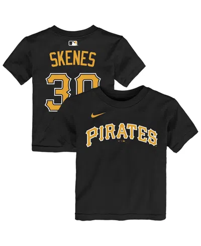 Nike Baby Boys And Girls Paul Skenes Black Pittsburgh Pirates Name Number T-shirt In Blue