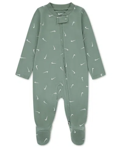 Nike Baby Boys' And Girls' Printed Viscose Footed Coverall In Green