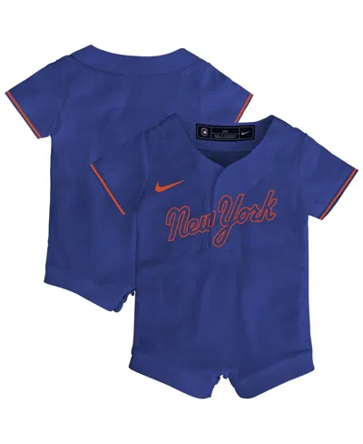 Nike Kids' Baby Boys And Girls Royal New York Mets Alternate Replica Romper In Blue
