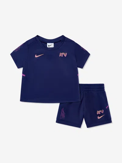 Nike Kids' Baby Boys Dri-fit  Acd25 Short Set In Blue