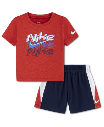Nike Baby Boys' Dropset Icon T-shirt And Shorts, 2-piece Set In Multi