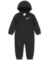 Nike Essentials Hooded Coverall Baby Coverall In Black