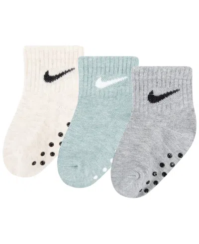 Nike Baby Boys Or Baby Girls Core Ankle Gripper Socks, Pack Of 3 In Edvmica Gr