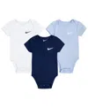 Nike Mini Me 3-pack Bodysuit Set Baby Bodysuits In Midnight Navy