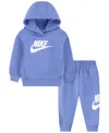 Nike Baby Boys Or Girls Club Fleece Hoodie And Pants, 2 Piece Set In Polar