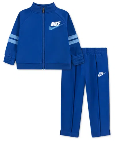 Nike Baby Boys' Oversized Jacket And Logo Detail Pants, 2-piece Set In Blue