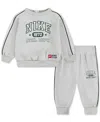Nike Baby Boys Pe Crewneck Sweatshirt & Pants, 2 Piece Set In Gray