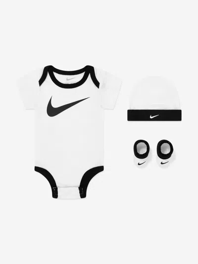 Nike Kids'  Baby Boys Swoosh Bodysuit Set In White