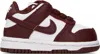 Nike Baby Burgundy & White Dunk Low Sneakers In 115 White/redwood-gy