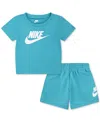 Nike Baby Club T-shirt & Shorts, 2 Piece Set In Dusty Cactus