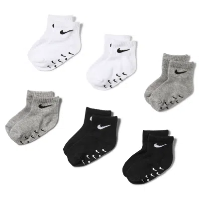 Nike Baby Core Swoosh Gripper Socks (6 Pairs) In Multi