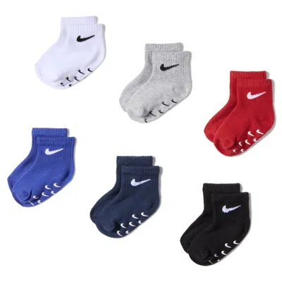 Nike Baby Core Swoosh Gripper Socks (6 Pairs) In Multi