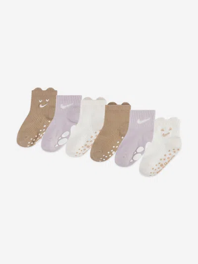 Nike Kids'  Baby Cozy Comfort 3 Pack Ribbed Socks Set In Multi