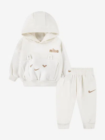 Nike Kids'  Baby Cozy Comfort Hoody Tracksuit In White