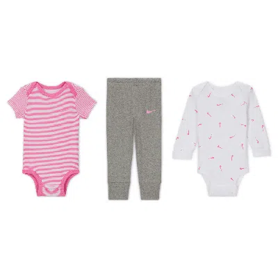 Nike Baby Essentials Baby (0-9m) 3-piece Bodysuits And Pants Set In White