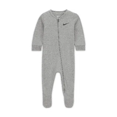 Nike Essentials Footed Coverall Baby Coverall In Gray