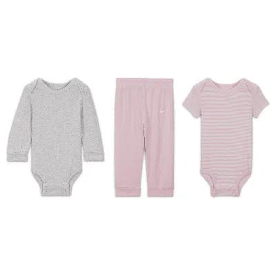 Nike Baby Essentials Baby (0-9m) 3-piece Bodysuits And Pants Set In Multicolor