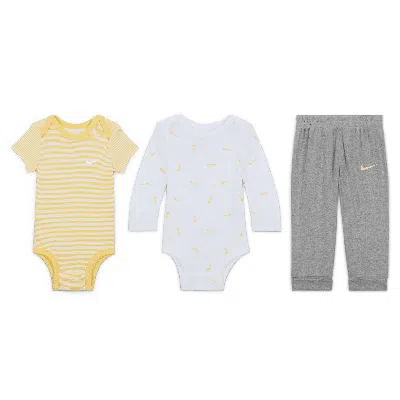 Nike Baby Essentials Baby (0-) 3-piece Bodysuits And Pants Set In Multicolor