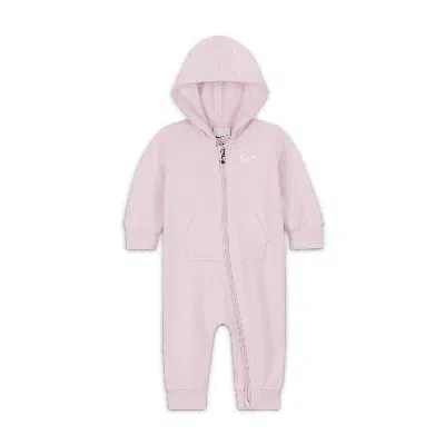 Nike Essentials Hooded Coverall Baby Coverall In Pink