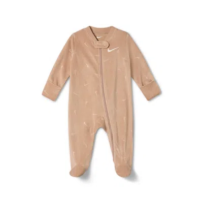 Nike Baby Essentials Baby (0-9m) Footed Coverall In Brown