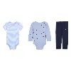 Nike Baby Essentials Baby (12-) 3-piece Bodysuits And Pants Set In Blue