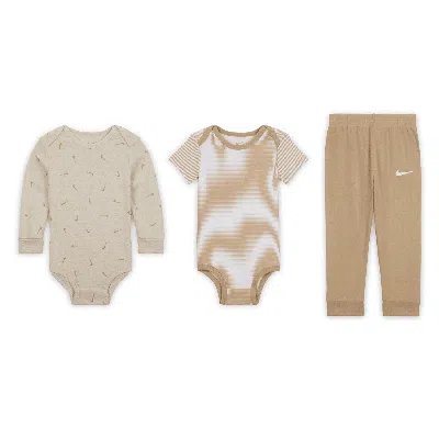 Nike Baby Essentials Baby (12-24m) 3-piece Bodysuit Set In Brown
